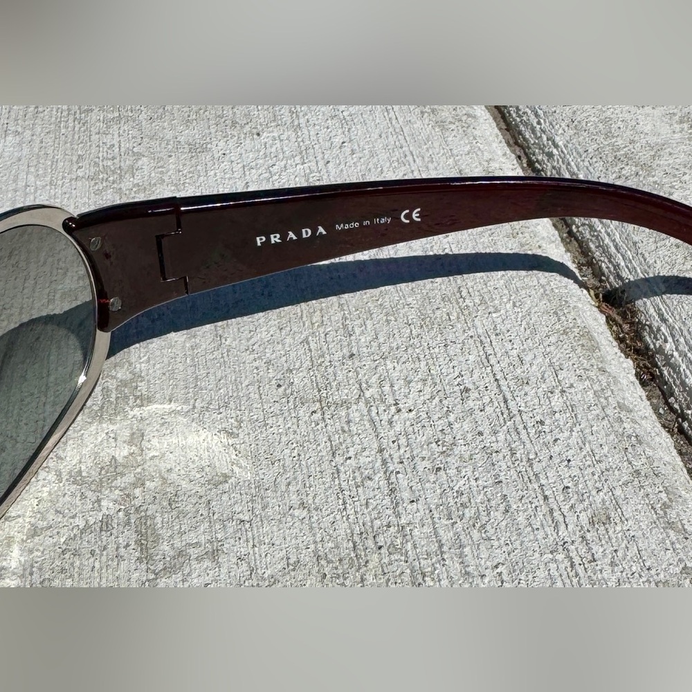 Prada Women's Sunglasses - Brown and Silver - Picture 2 of 5